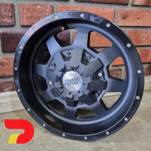 LLANTA DEPORTIVA TVW 16X8 5X120 NEGRA MATE VW AMAROK