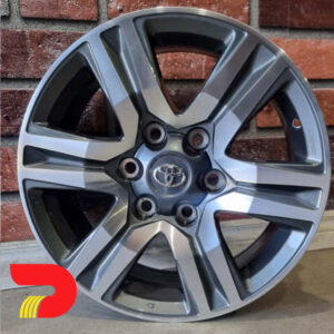 LLANTA DEPORTIVA R17 6X139 GRIS GUNMETAL CON DIAMANTADO ESTILO ORIGINAL