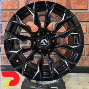 LLANTA DEPORTIVA R17 6X139 NEGRO SATINADO CON DIAMANTADO FC227
